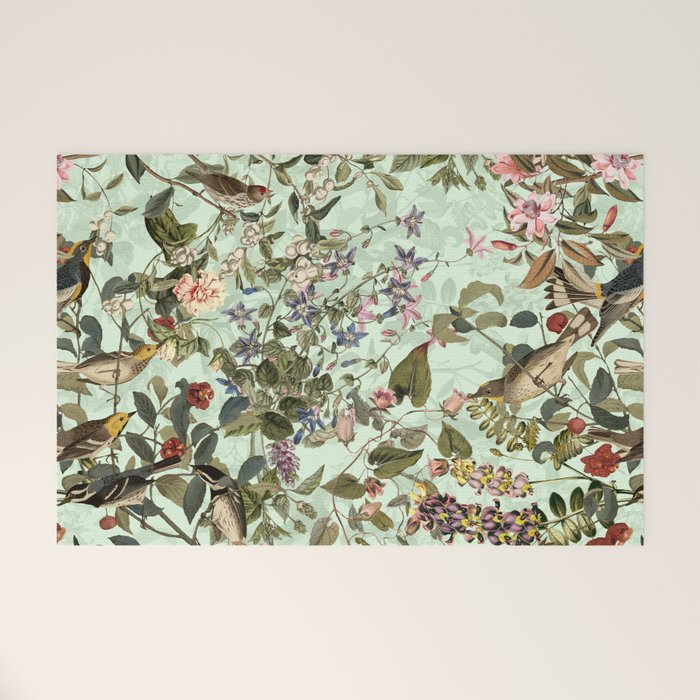 Floral and Birds X Welcome Mat Gallery Image 1