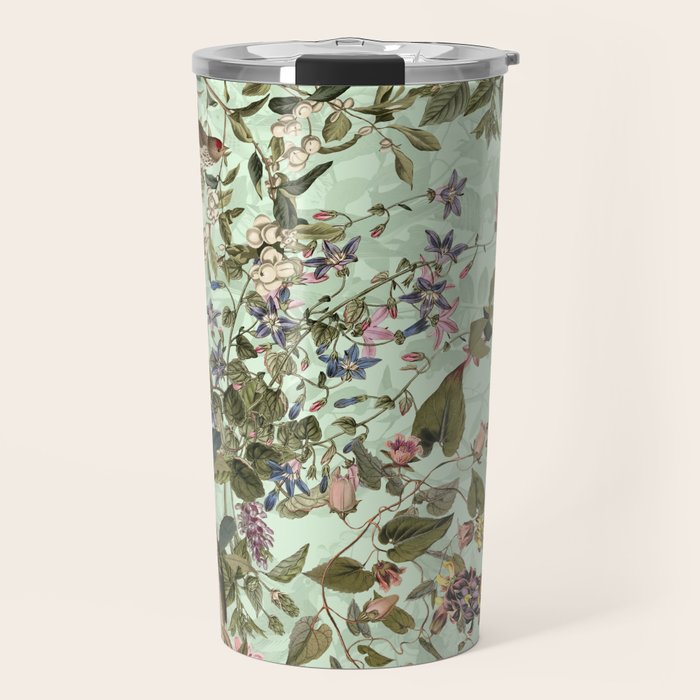 Floral and Birds X Travel Mug Gallery Image 1