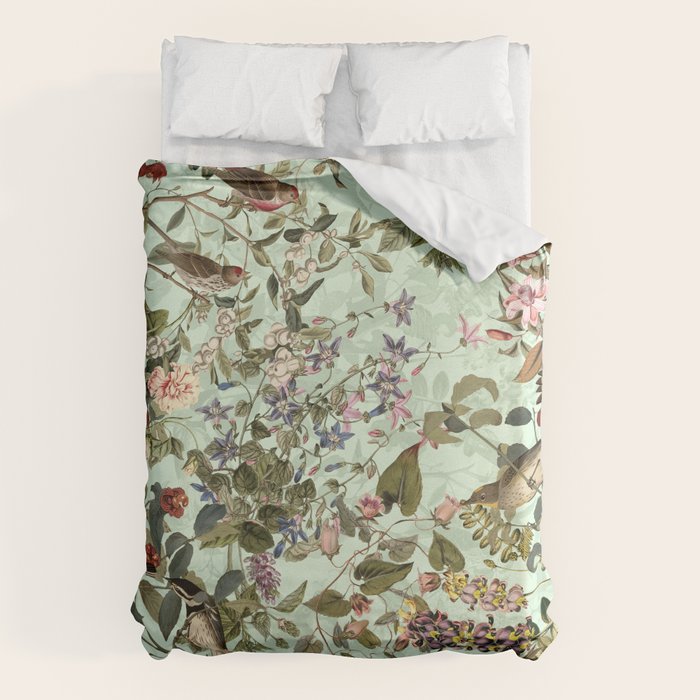 Floral and Birds X Duvet Cover Gallery Image 6