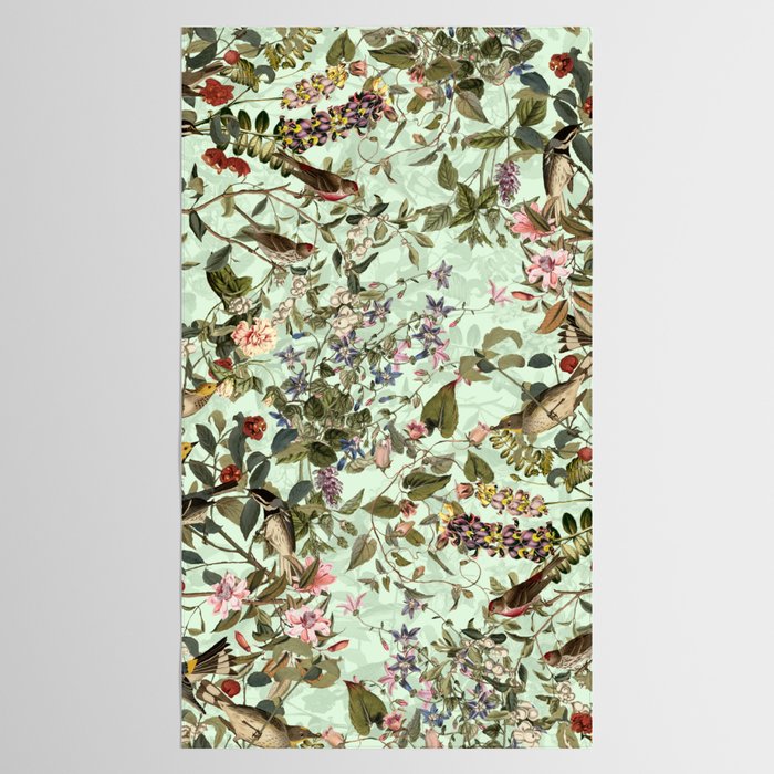 Floral and Birds X Tablecloth Gallery Image 2