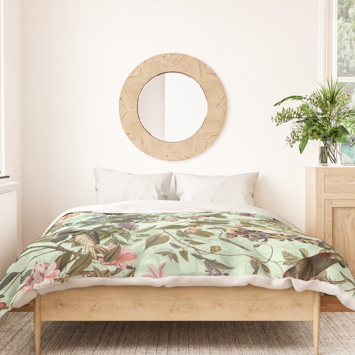 Floral and Birds X Duvet Cover Gallery Image 3