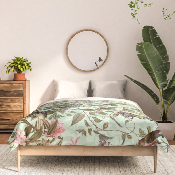 Floral and Birds X Comforter Gallery Image 3