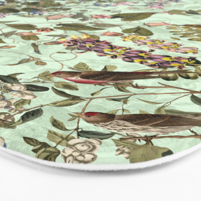 Floral and Birds X Bath Mat Gallery Image 3