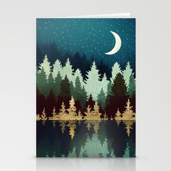 Star Forest Reflection Stationery Card Gallery Image 2