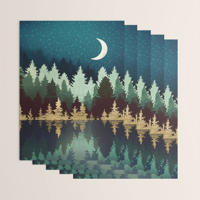 Star Forest Reflection Wrapping Paper Gallery Image 3