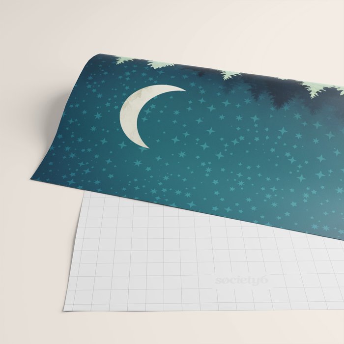 Star Forest Reflection Wrapping Paper Gallery Image 2