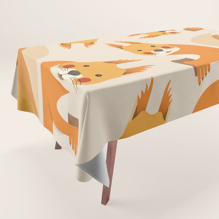 Red Squirrel Animal Portrait Tablecloth Gallery Image 1