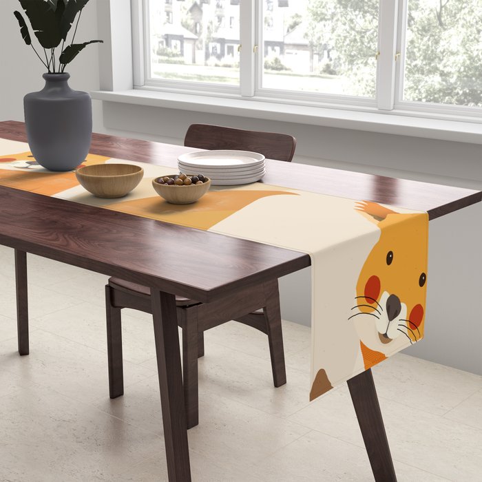 Red Squirrel Animal Portrait Table Runner Gallery Image 2