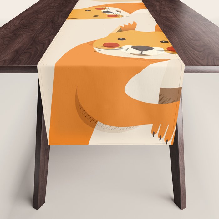 Red Squirrel Animal Portrait Table Runner Gallery Image 1