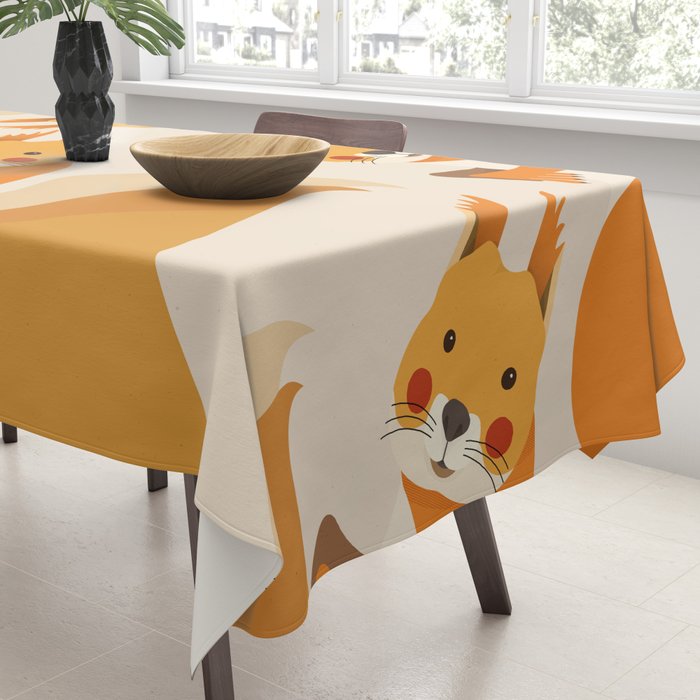 Red Squirrel Animal Portrait Tablecloth Gallery Image 3