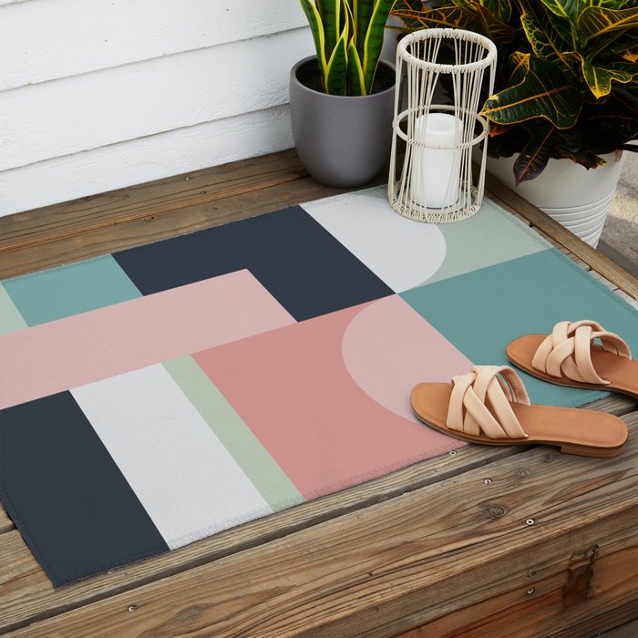 Abstract Geometric 06 Outdoor Rug Gallery Image 2