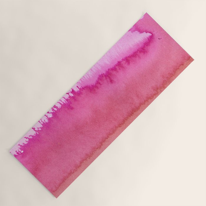 Modern abstract blush pink watercolor paint pattern Yoga Mat Gallery Image 1