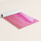 Modern abstract blush pink watercolor paint pattern Yoga Mat Gallery Image 2