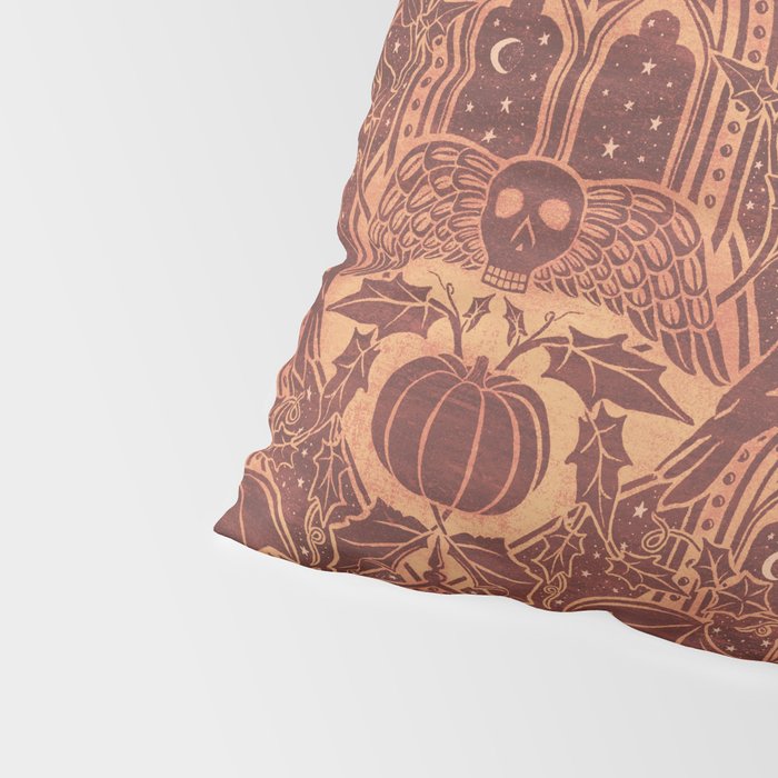 Gothic Halloween Damask - spiced pumpkin  Pillow Sham Gallery Image 4