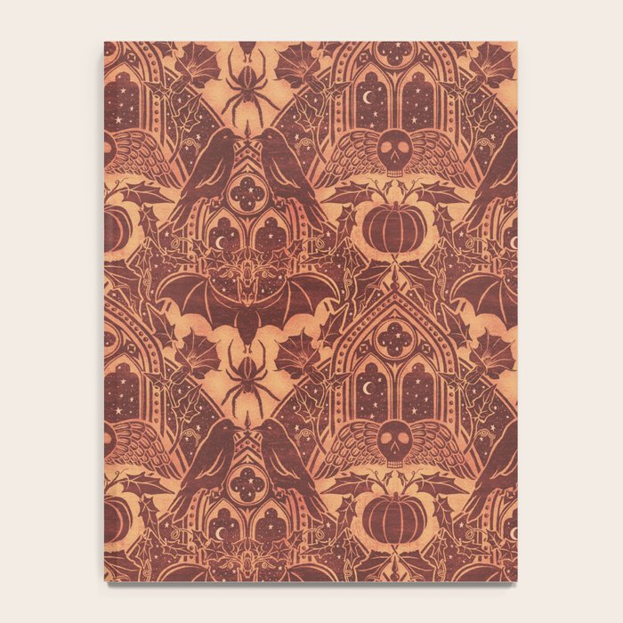 Gothic Halloween Damask - spiced pumpkin  Notebook Gallery Image 4