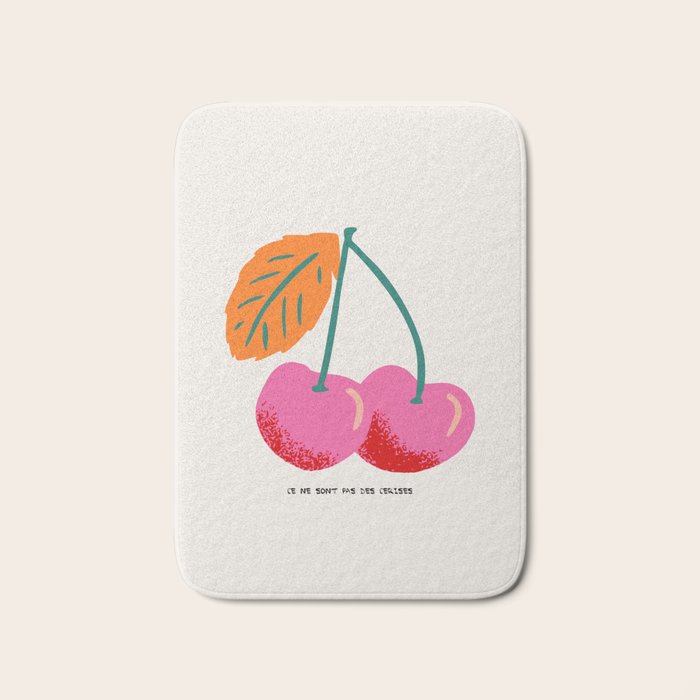 Ce ne sont pas des cerises Bath Mat Gallery Image 1