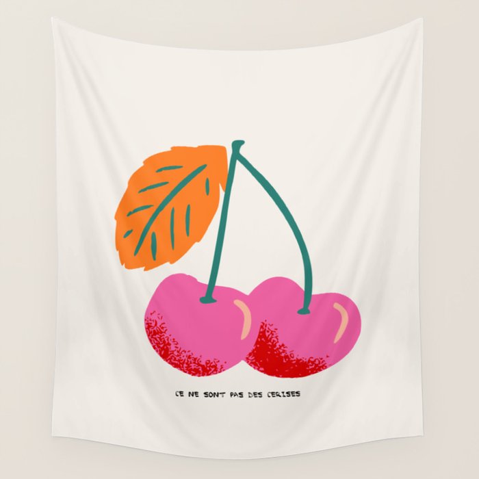 Ce ne sont pas des cerises Wall Tapestry Gallery Image 1