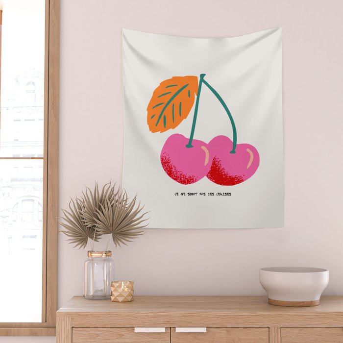 Ce ne sont pas des cerises Wall Tapestry Gallery Image 2