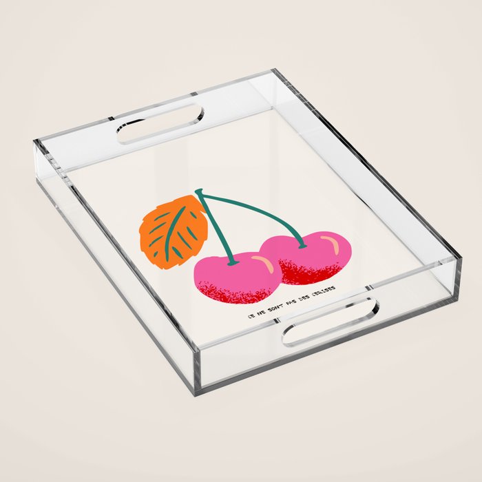 Ce ne sont pas des cerises Acrylic Tray Gallery Image 1
