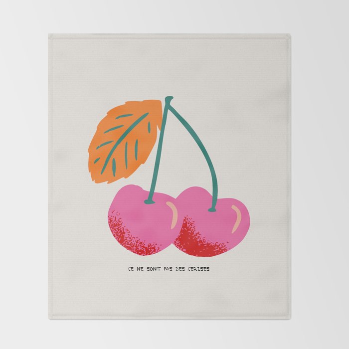 Ce ne sont pas des cerises Throw Blanket Gallery Image 2