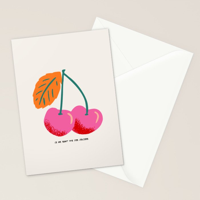Ce ne sont pas des cerises Stationery Card Gallery Image 2