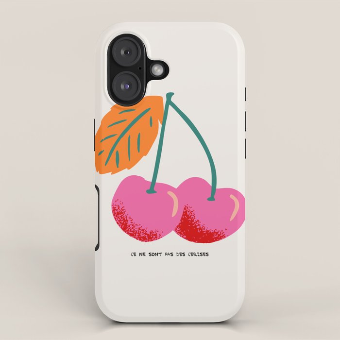 Ce ne sont pas des cerises iPhone Case Gallery Image 1