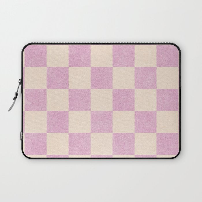 CHECKER - 001 - Rose Quartz Laptop Sleeve Gallery Image 1