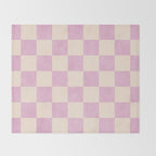 CHECKER - 001 - Rose Quartz Throw Blanket Gallery Image 2