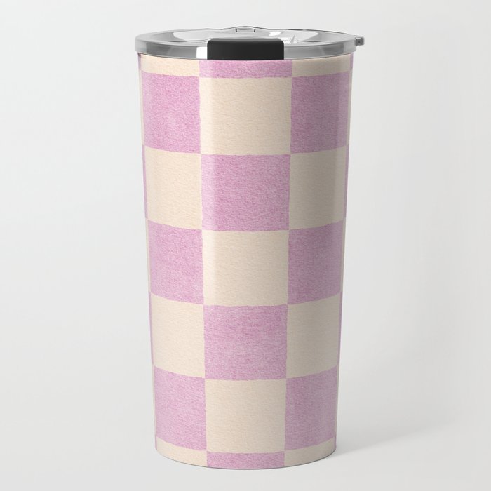 CHECKER - 001 - Rose Quartz Travel Mug Gallery Image 1