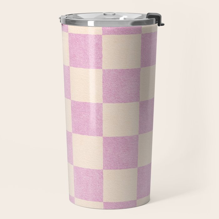 CHECKER - 001 - Rose Quartz Travel Mug Gallery Image 2