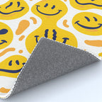 Yellow Dripping Smiley Faces Rug Gallery Image 4