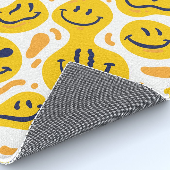 Yellow Dripping Smiley Faces Rug Gallery Image 4