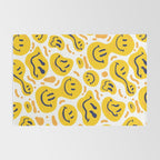 Yellow Dripping Smiley Faces Rug Gallery Image 2