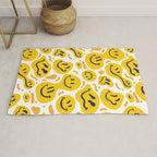 Yellow Dripping Smiley Faces Rug Gallery Image 1