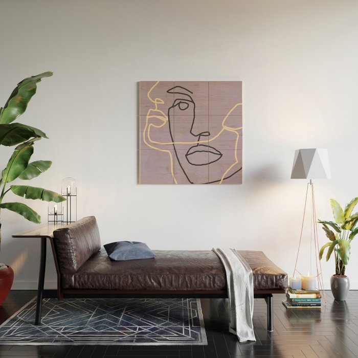 Abstract Face 6/1 Wood Wall Art Gallery Image 2