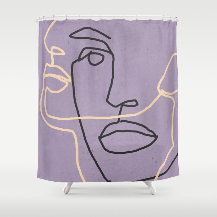 Abstract Face 6/1 Shower Curtain Gallery Image 1