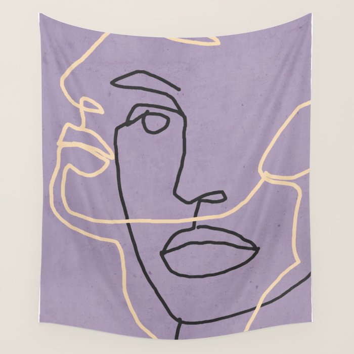 Abstract Face 6/1 Wall Tapestry Gallery Image 4