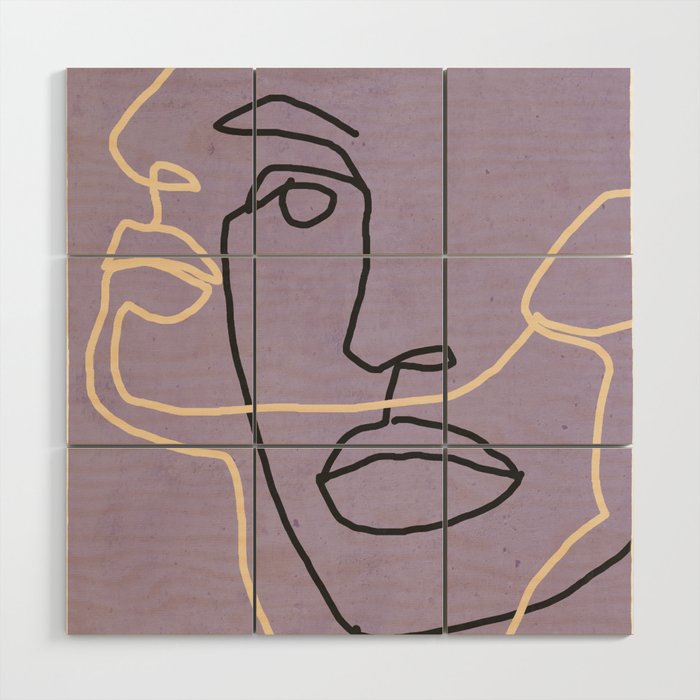 Abstract Face 6/1 Wood Wall Art Gallery Image 1