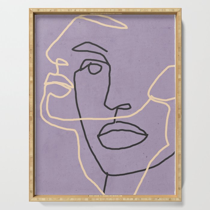 Abstract Face 6/1 Serving Tray Gallery Image 1