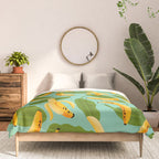Banana Pattern on Aqua Blue Comforter Gallery Image 3
