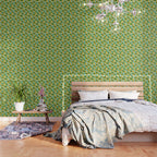 Banana Pattern on Aqua Blue Wallpaper Gallery Image 3