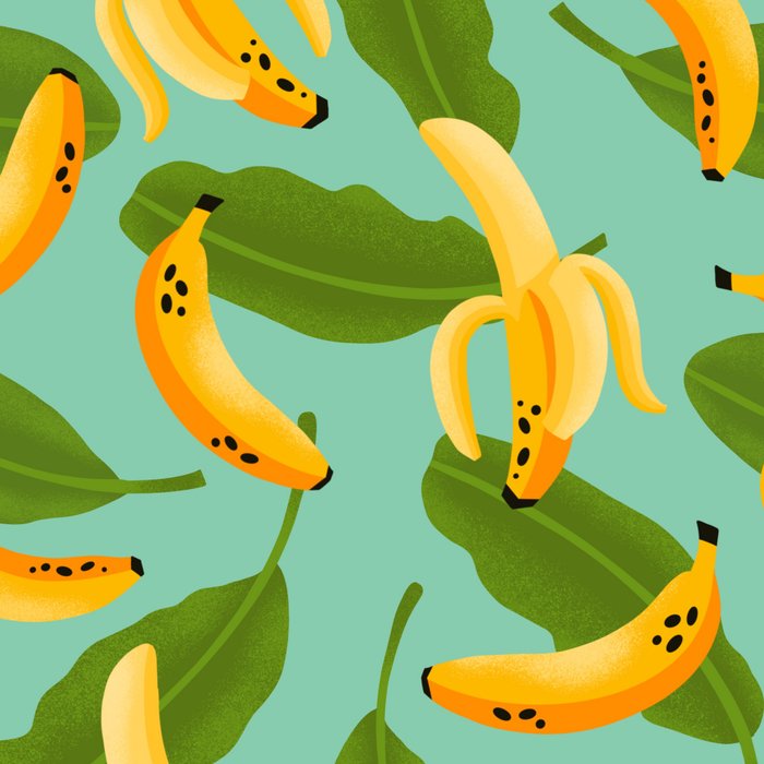 Banana Pattern on Aqua Blue Coffee Mug Gallery Image 2