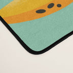 Banana Pattern on Aqua Blue Desk Mat Gallery Image 4