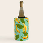 Banana Pattern on Aqua Blue Wine Chiller Gallery Image 1