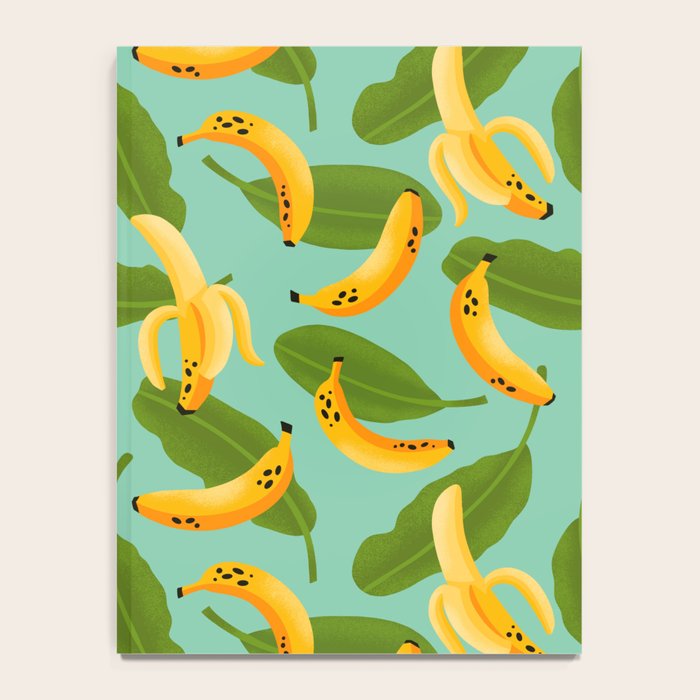 Banana Pattern on Aqua Blue Notebook Gallery Image 4