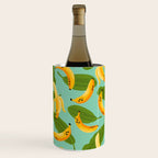 Banana Pattern on Aqua Blue Wine Chiller Gallery Image 2