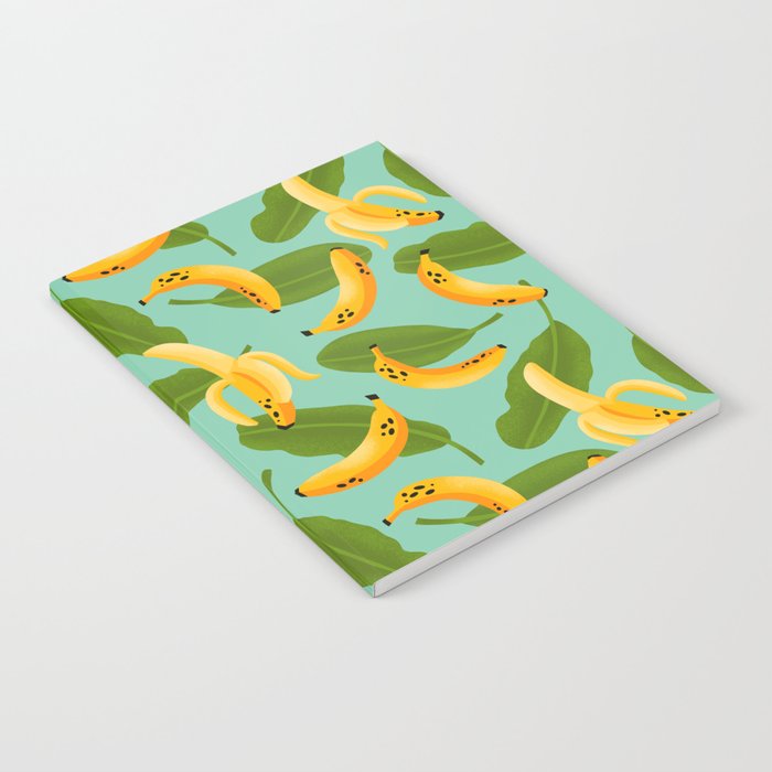 Banana Pattern on Aqua Blue Notebook Gallery Image 2