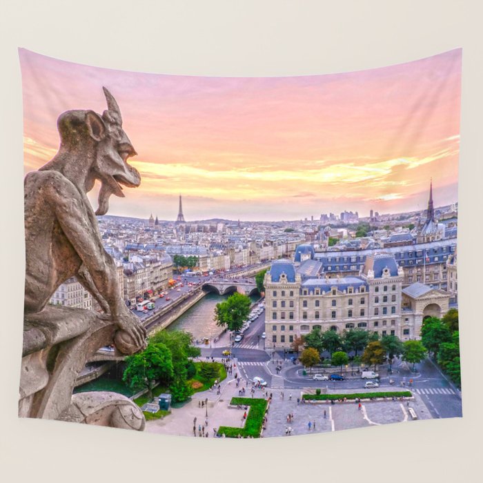Paris City Wall Tapestry Gallery Image 1