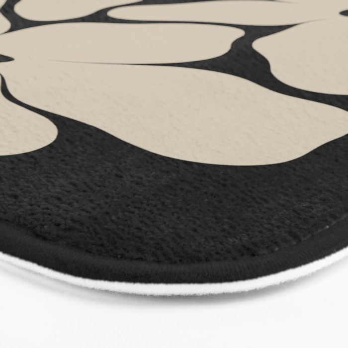 Vanilla Flower black Bath Mat Gallery Image 3
