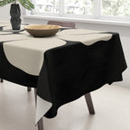 Vanilla Flower black Tablecloth Gallery Image 3